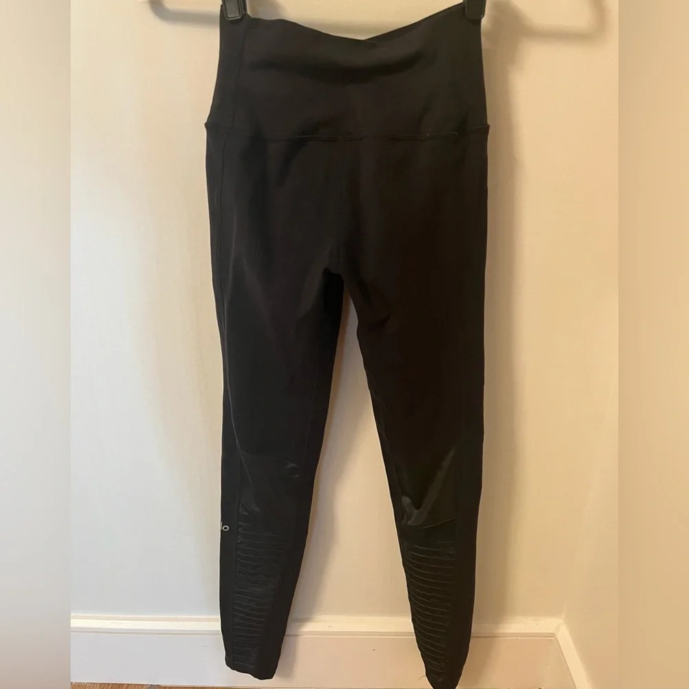 Alo Yoga Black High-Waist Moto Legging